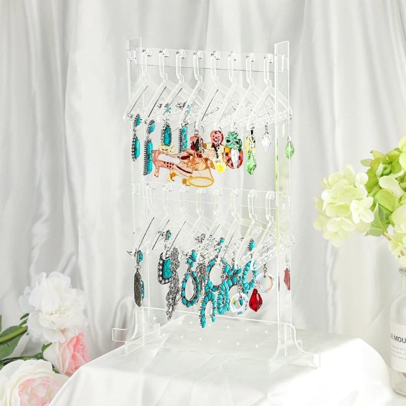 Dangle Earring Hanging Organizer Acrylic Ear Studs Display Rack for Retail Show Personal Exhibition Earring Holder Stand
