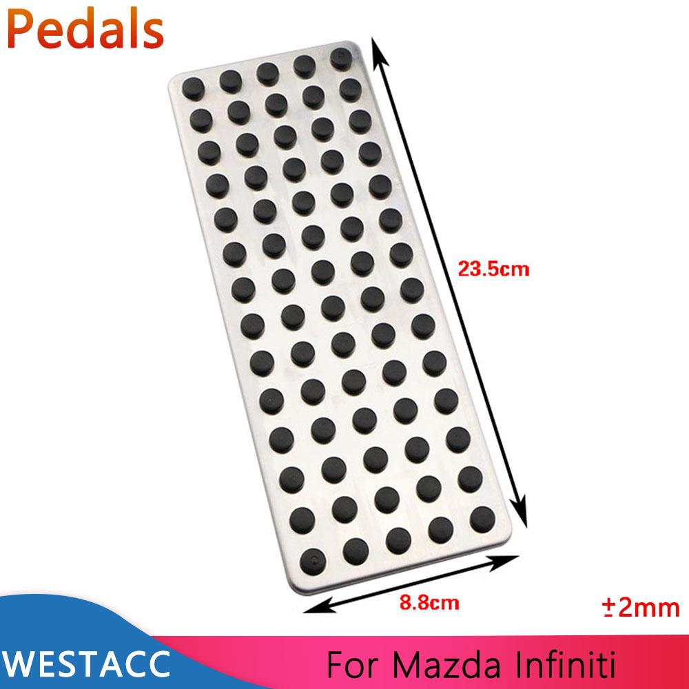 Auto Fußstütze Pedal Abdeckung für Mazda 2 3 6 CX3 CX4 CX5 CX9 für Infiniti Q30 Q30S QX30 Dead Pedal Kit Schutz Teile