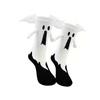 Halloween Socks Spooky Hand-holding Hands Socks Creative Cute Bat Socks Mid-calf Socks