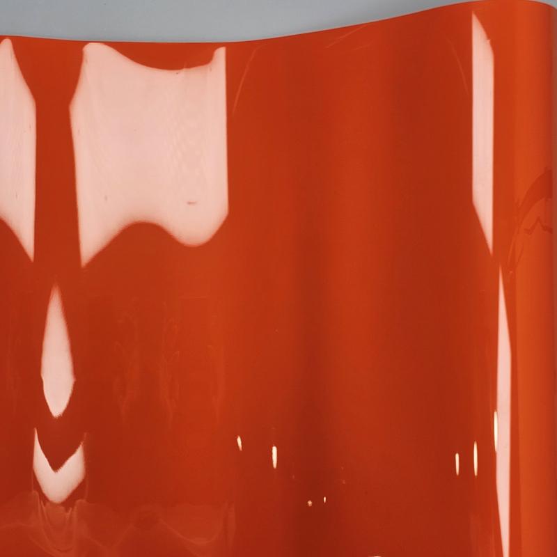 High Glossy Fiery Orange Automotive Vinyl Wrap Car Sticker Adhesive Vinyl for Car Tuning Stickers Motorcycle Film Cover Decals