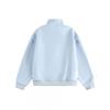 Unisex Stand Collar Zip-Up Sweatshirt Jacket Pure Color Short Fit Casual Outerwear Fall 2025