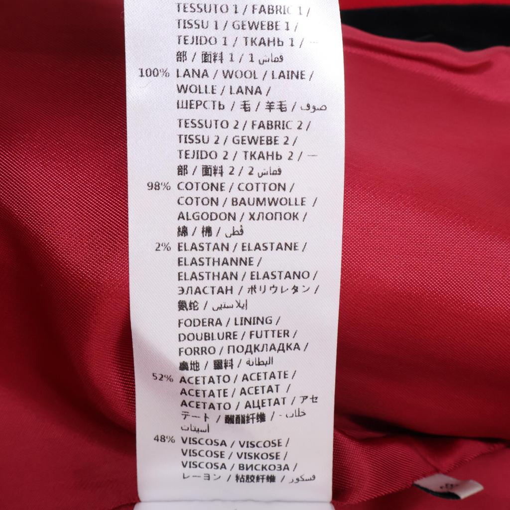 Gucci [Good condition/Domestic Regular] 582511 Velour Switching Collarless Long Coat 38 Red / blackUsed