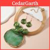 With Large Resin Gemstone Short Necklace And Earrings For Women And Men