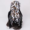 Women's Fashion Leopard Print Head Scarf 90cm Silk Scarf Temperament Scarf New Ladies Square Scarf Sun Shawl