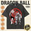 Dragon Ball Heavyweight TShirt Men  Cotton Vintage Washed Print Retro Streetwear Family Matching Tops  Summer Tees