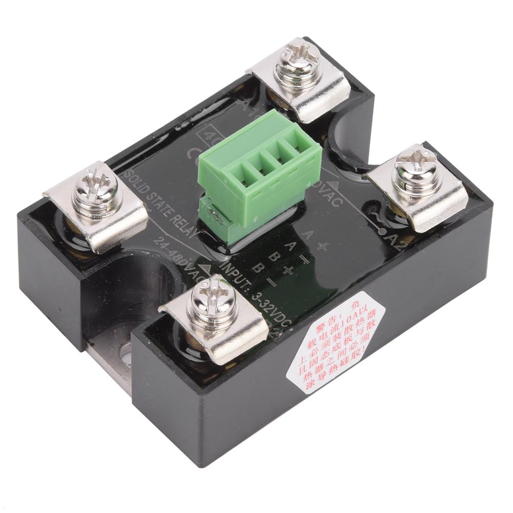 

BERM Solid State Relay Dual Channel DC Control Dual Channel AC Single Phase SSR 24 480VAC(40A(BERM SK40DA) )