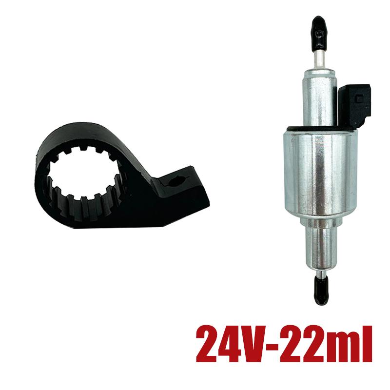 12V 24V Car Air Diesel Heater Oil Fuel Pump + Shock Absorption Holder For 2-5KW Parking Heater Pulse Meter Pump 16/22/28/32ML