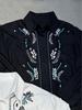 2025 Autumn Retro Long-Sleeve Shirt with Heavy Embroidery and Beadwork