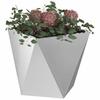Plant Pot Silver 40 X 40 X 40 Cm Galvanized Steel