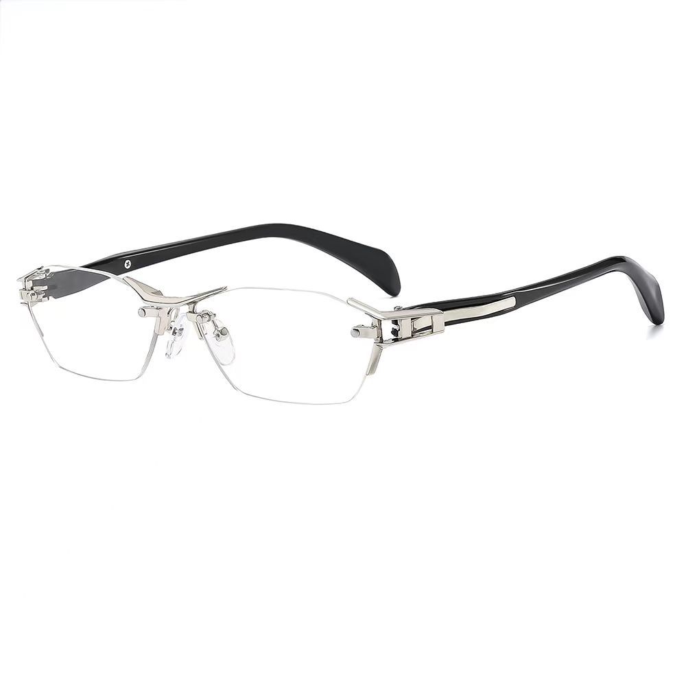 Brand High Definition Presbyopia Glasses Frame Men Women Rimless Prescription Square Eyeglasses Reading Eyeglasses