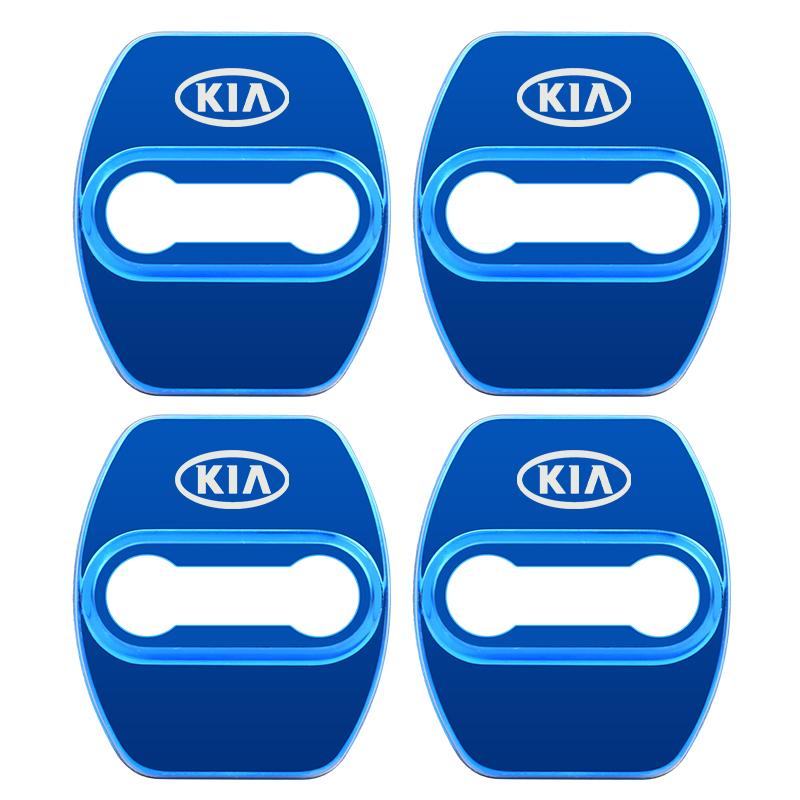 4 Stück 3 Typen Für Kia Rio Ceed Sportage Cerato Soul Autotür-Schlossabdeckung Aufkleber Metall-Emblem Abziehbild Auto-Tür-Styling
