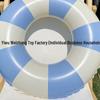 Danish Retro Striped Children's Swimming Ring - Olive PVC Inflatable Underarm Ring