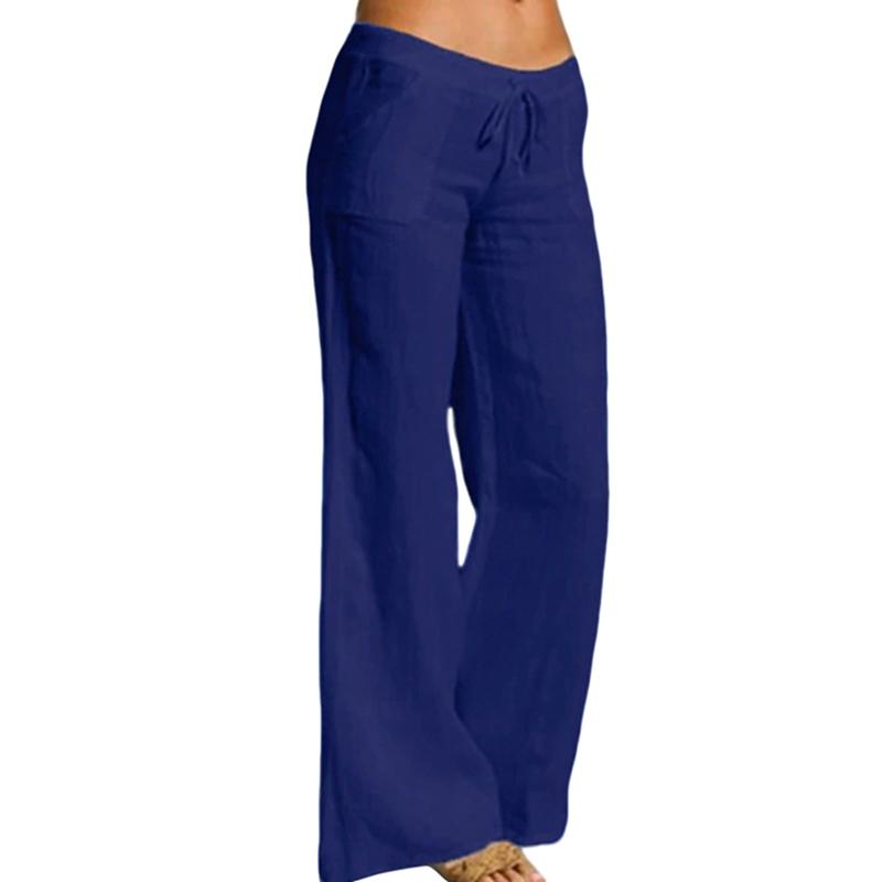 Women s Cotton-Linen Blend Casual Pants 5XL