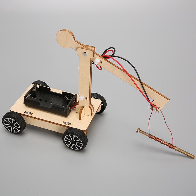 DIY Electromagnetic Crane Kit for Kids: Educational Science Experiment Toy for Primary Students