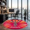 Harlequins Rugby Printed Round Rug Carpet Chair Rug Area Rug Entryway Doormats,for Office Chair Living Room Bedroom Kitchen Room.