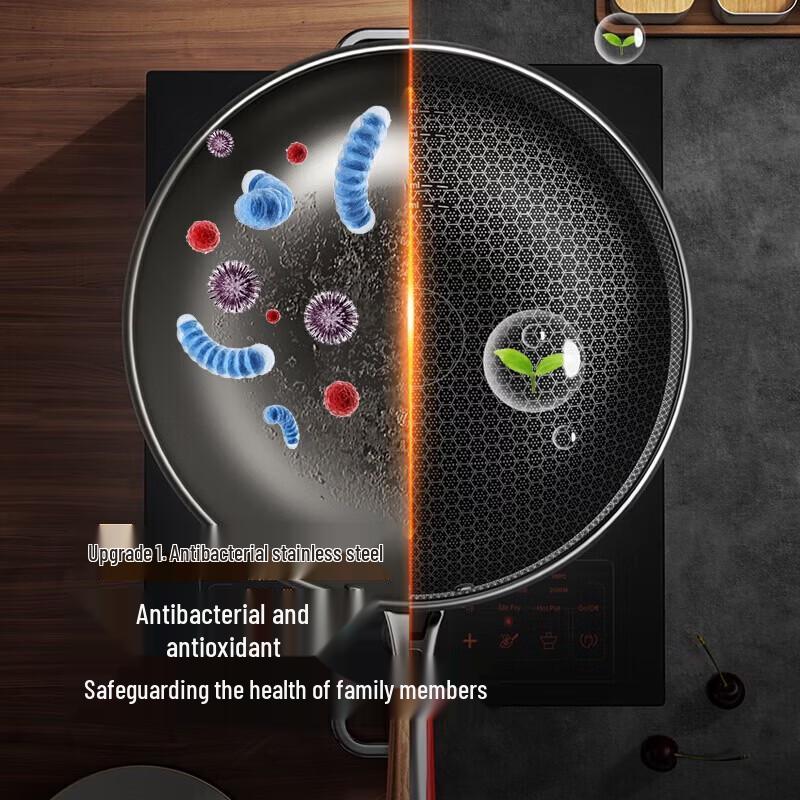 KOBACH 32cm 5th Gen Antibacterial Honeycomb Wok