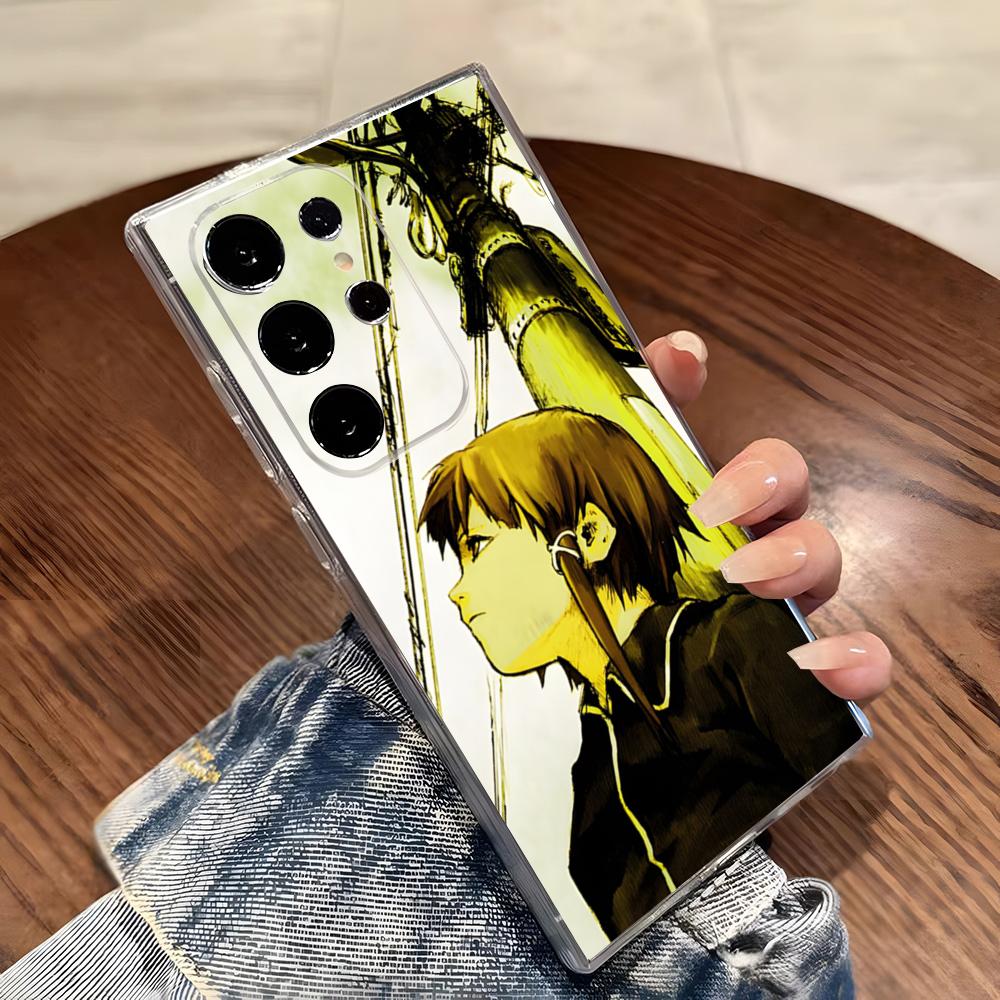 

Serial Experiments Lain Phone Case For Samsung S26 S25 S24 Ultra S23 Fe S22 S20 S21 Plus Plus 5G Fe Transparent Cover Galaxy S24 Ultra