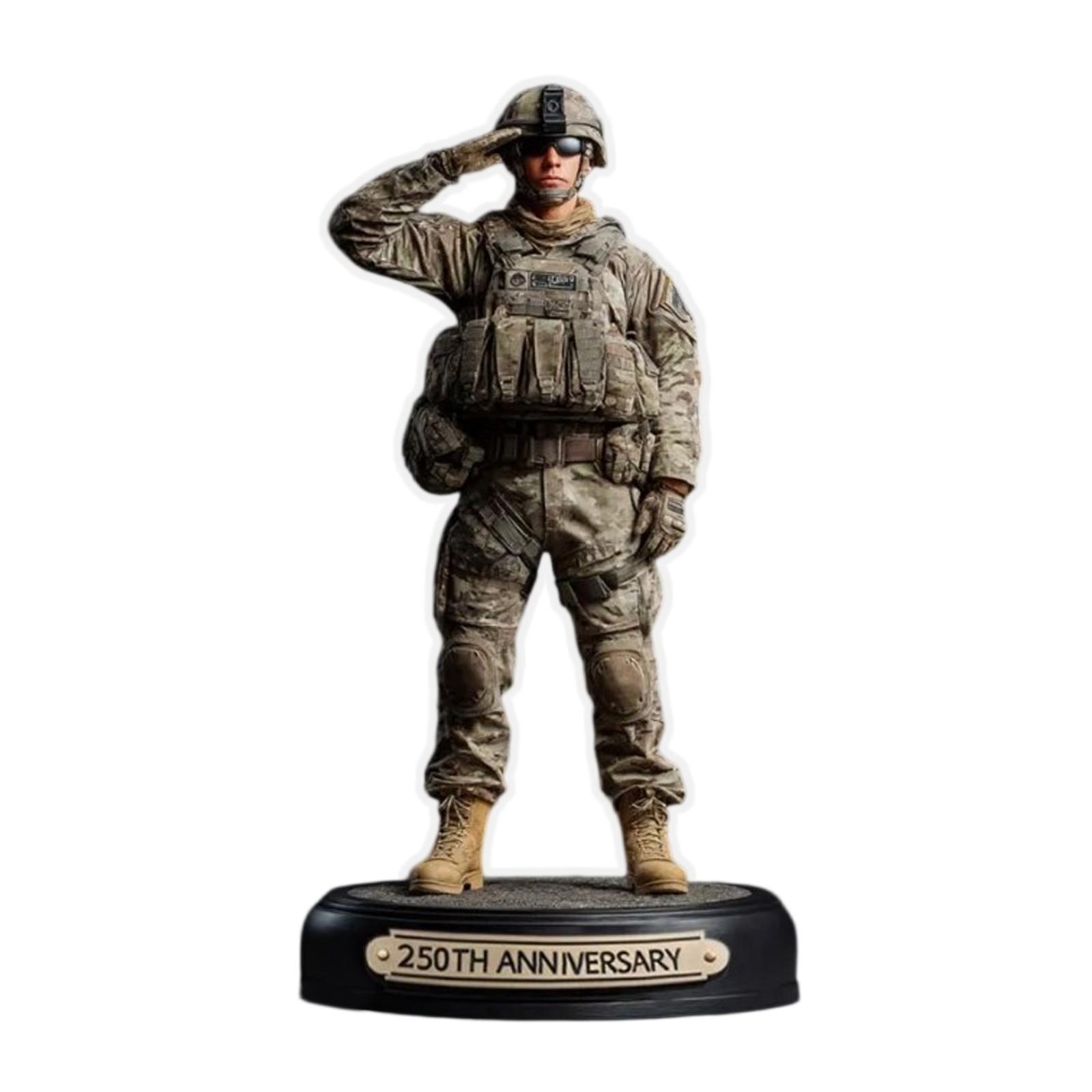 

250-я годовщина Военная юбилейная памятная настольная ручная фигурка One Size