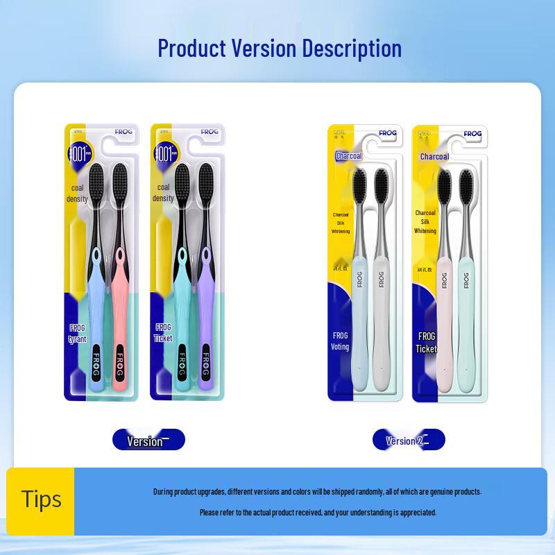 Frog Soft Carbon Bristle Adult Toothbrush, 8-Pack