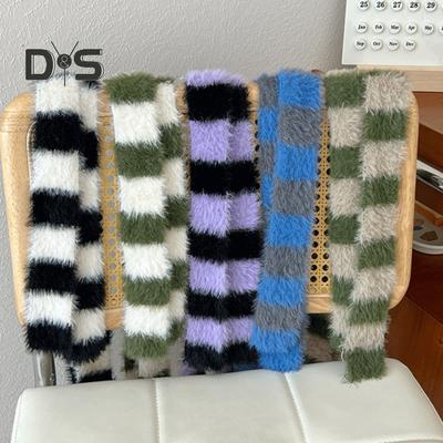 Sciarpa Lunga da Donna Color Block Stampa a Righe Sciarpa Lunga Sottile Sciarpa per Clima Freddo Avvolgic collo Accessorio di Moda