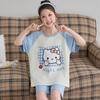 Girls Cotton Cartoon Pajama Set Short Sleeve Sleepwear Ages 8 Kids Comfortable Home Wear
