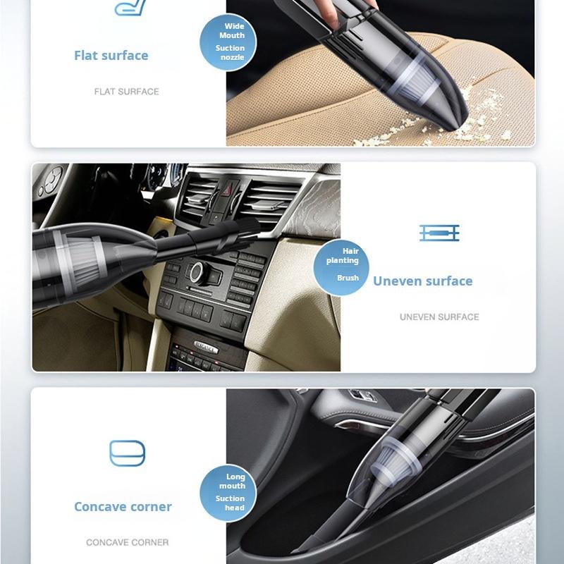 Samochodowy bezprzewodowy odkurzacz domowy o dużej mocy, ładowanie, miniaturowy odkurzacz ręczny, odkurzacz dwufunkcyjny na sucho i mokro