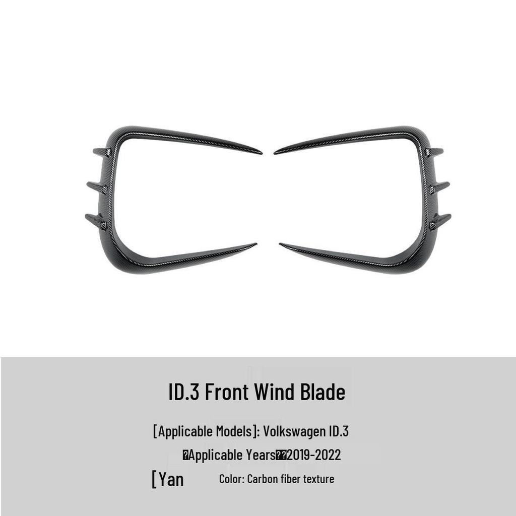 Volkswagen ID.3 2019-2022 Přední nárazník Větrací mřížka Deflektor větru Samolepka na auto Lišta