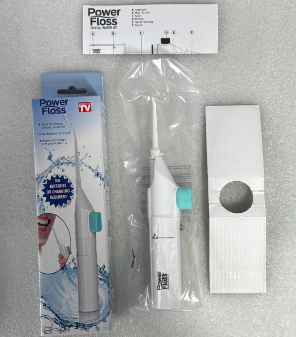 High-Pressure Dental Irrigator: IPX7 Waterproof Manual Water Flosser & Teeth Cleaner