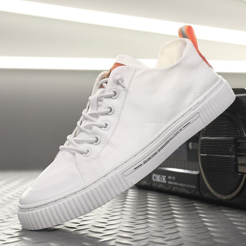 

Молодежные подростковые повседневные кроссовки мужские вулканизированные туфли ручной работы для скейтборда обувь для отдыха на плоской подошве 2024 стильные мужские парусиновые туфли 44 белый