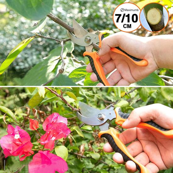 8 Pcs Gardening Tools Stainless Steel Hand Shovel Pruning Shears Garden Supplies with Storage Bag Gifts for Gardening Lovers