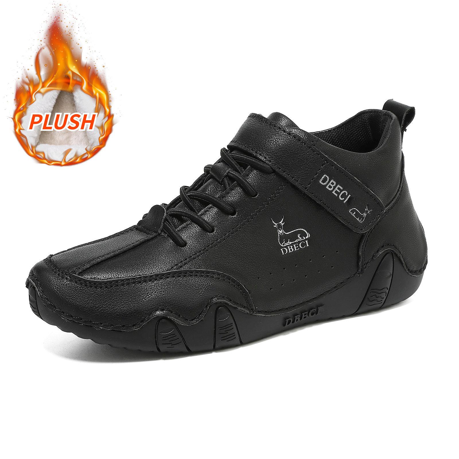 

Теплые ботинки Мартин женские кожаные большого размера хлопковые туфли независимая станция высокий верх износостойкие уличные повседневные туфли 44