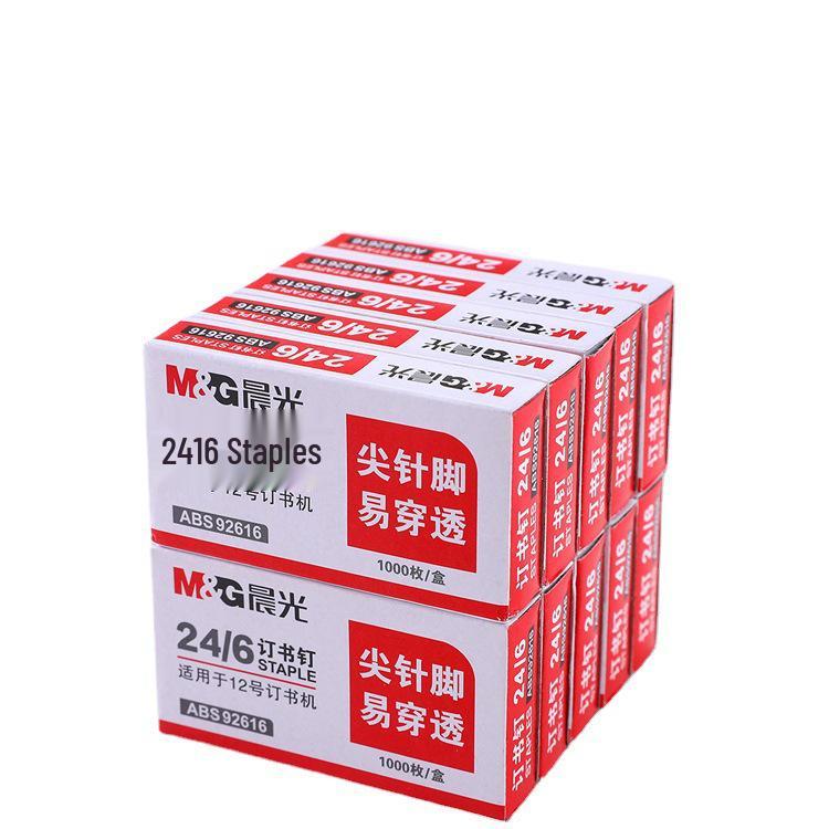 Morning MG No. 12 Light Desk Staples 24/6 for Office & Financial Use – Thick Layer Stationery