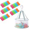 2025 Trend Breathable Mesh For Clothes Pegs, Sock Clips Included-Pack Of 60 For Clothes Pegs With Peg Basket For Hanging Basket
