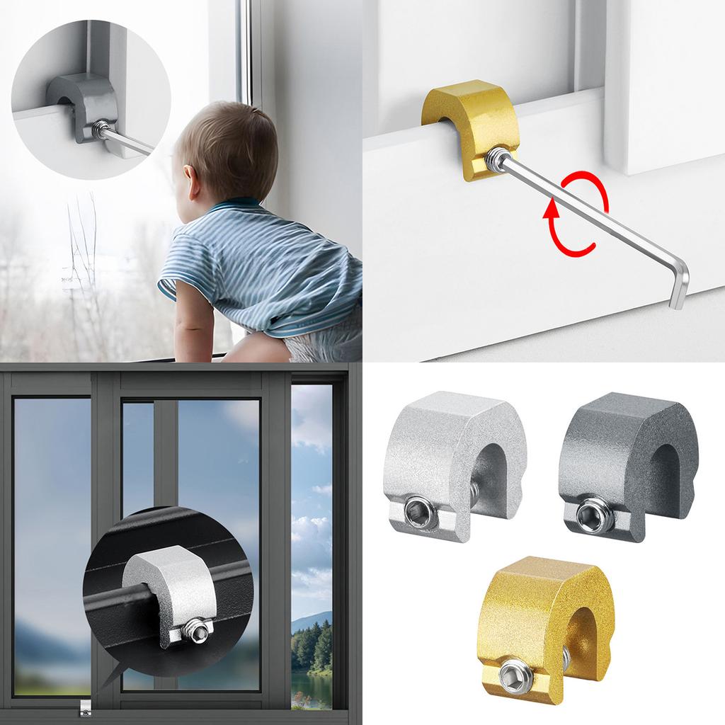 Window Sliding Lock Latch Aluminum Window Lock Latch for Enhanced Home Security & Child Safety In Bedrooms Or Offices