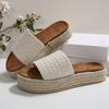 Fashion Shevalues Women's New Weave Slippers 2025 Fashion Thick Bottom Beach Shoes Soft Comfort Summer Slides Lady Casual House Sandals