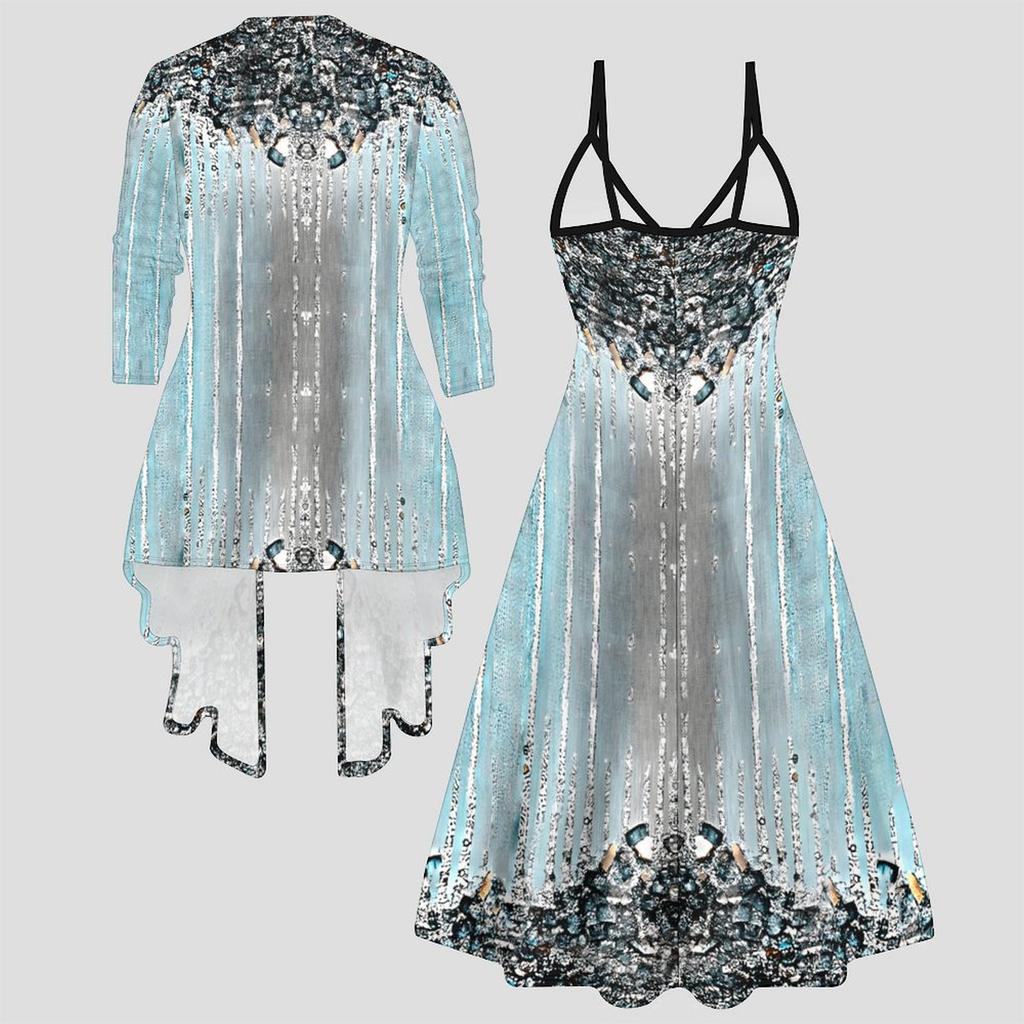 3D Printed Set Dress Coat , Eccentric Classical Totem Fashion Print,suitable for Various Scene Fashion Styles