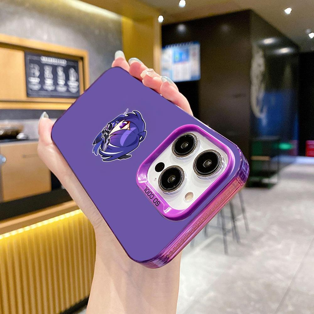 HSR Acheron Purple Translucent Mobile Phone Case for iPhone 17 16 15 14 13 12 11 X XR XS Air Pro Max Plus Colorful Cover