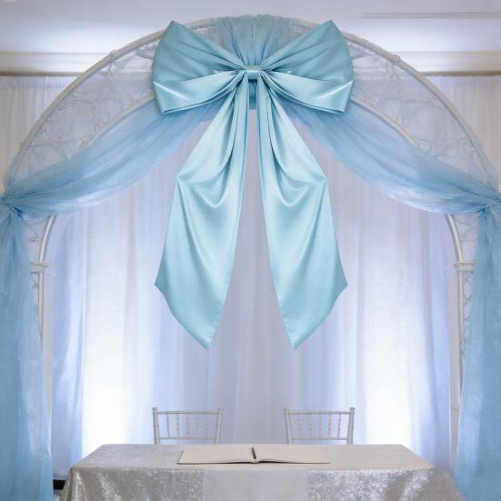 Bow Tie Smooth Satin Oversized Bow Decor Holiday Party Decoration Living Room Bedroom Garden