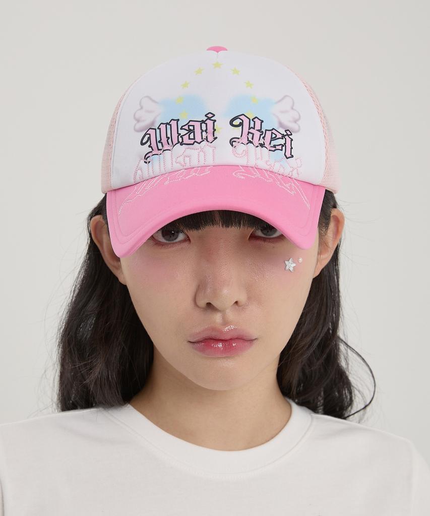 WAIKEI Angel Dolphin Trucker Cap Pink