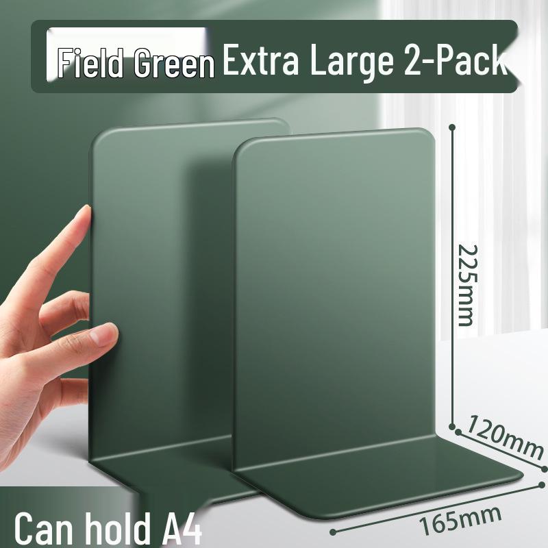 2-Piece Retractable Metal Book Stand and Bookend for Students