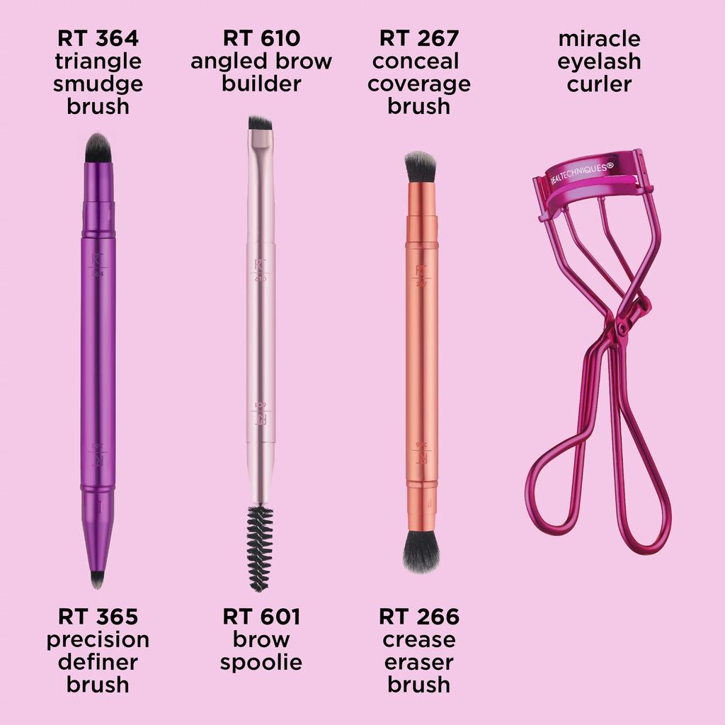 Real Technique Double Time Brush Lash Set + Kit, 4-piece