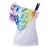 Trendy Summer Butterfly Print Off-shoulder T-shirt For Women Loose Fit