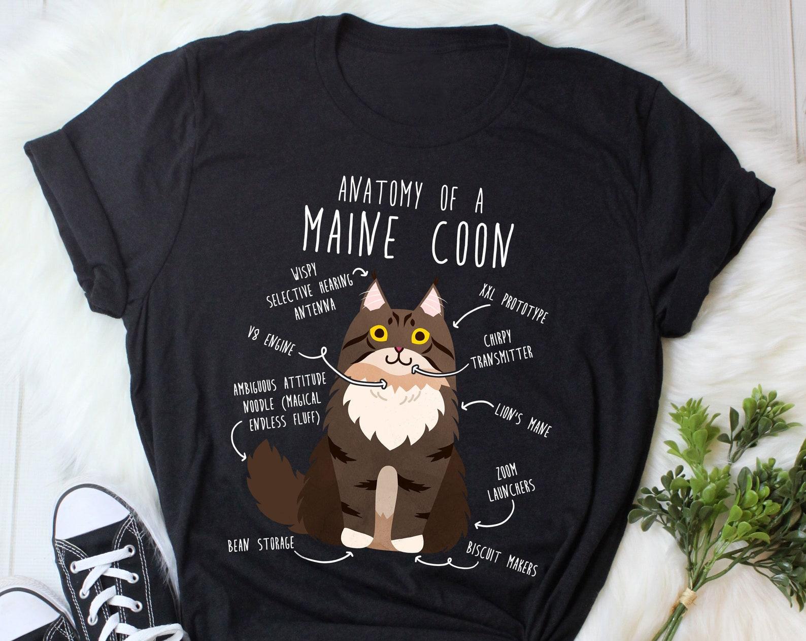 Maine Coon Cat Shirt, , , Funny Cat Lover Gift, Cute Pet T-shirt, Maine Coon Lover Tshirt, Maine Coon Tee, Cat Mom, Dad, Tabby 150