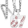Baseball, piłka nożna, rugby stal nierdzewna, stal tytanowa naszyjnik z wisiorkiem cyfry arabskie, naszyjnik z liczbą
