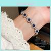 Geometric Silver Zircon Square Bracelets For Women With Elegant Design For Office Wear