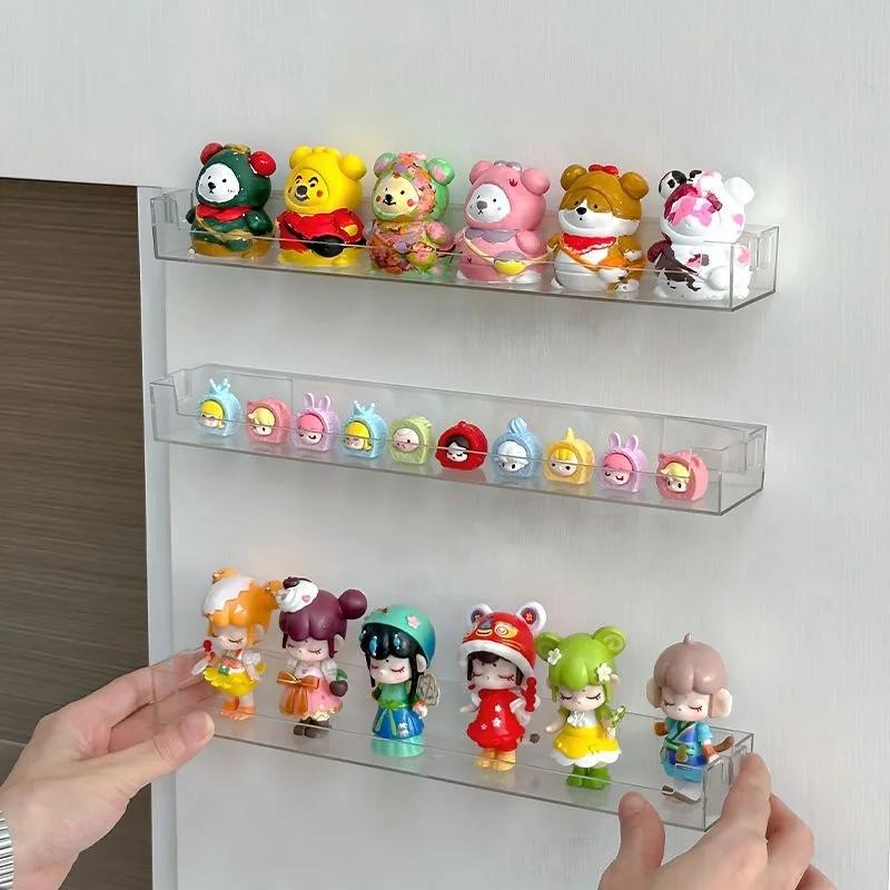 5 Set Punch-Free Wall-Mounted Clear Eyewear Case - Multi-Shelf Sunglasses Organizer Hanging Storage & Display Rack for Home