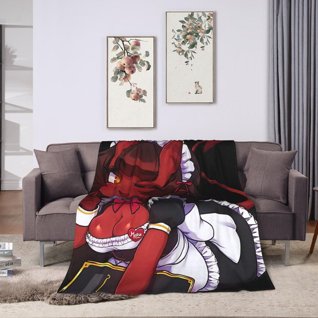 Anime Meru Blanket  Warm Fluffy Plush Throw Blanket For Outdoor Decorative Flannel Bedspread Bed Cover