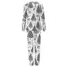 DIY Handbemalt Ausmalbar-Eltern-Kind-Outfit - Weihnachts-Print Rundhals Eltern-Kind Langarm Lange Hose Hauskleidungsanzug Frühling