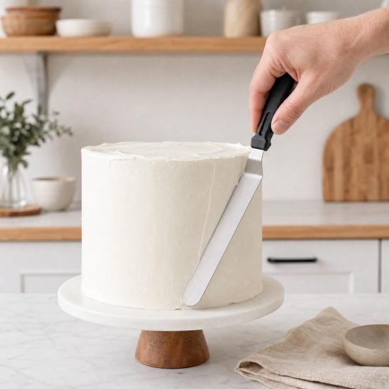 3Pcs/Set Cream Spatula, 6/8/10 Inch Stainless Steel Blades Offset Spatula, Ergonomic Non-Slip Handle Cake Spatula for Cake Decorating, Baking & Pastry