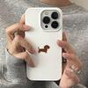 Cute Black Sausage Puppy Pattern Phone Case For iPhone 17 Pro Max 16 15 14 Plus 13 12 11 Pro Max 16E 17Air Shockproof Soft Cover